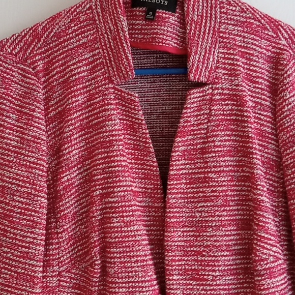 Talbots Vintage Red Open  Blazer / Sweater - Picture 3 of 8